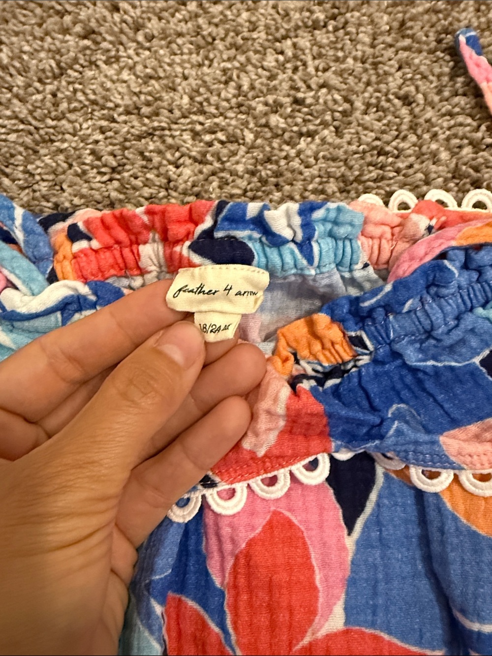 Floral Ruffle Baby Romper - Picture 2 of 3